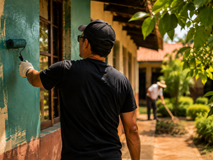 Ellis Adams Group team members serving a school community in Uganda during the Marriott Kampala opening.
