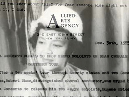 Margaret Bonds, her press release, with a note to Langston Hughes