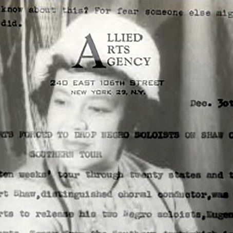 Margaret Bonds, her press release, with a note to Langston Hughes