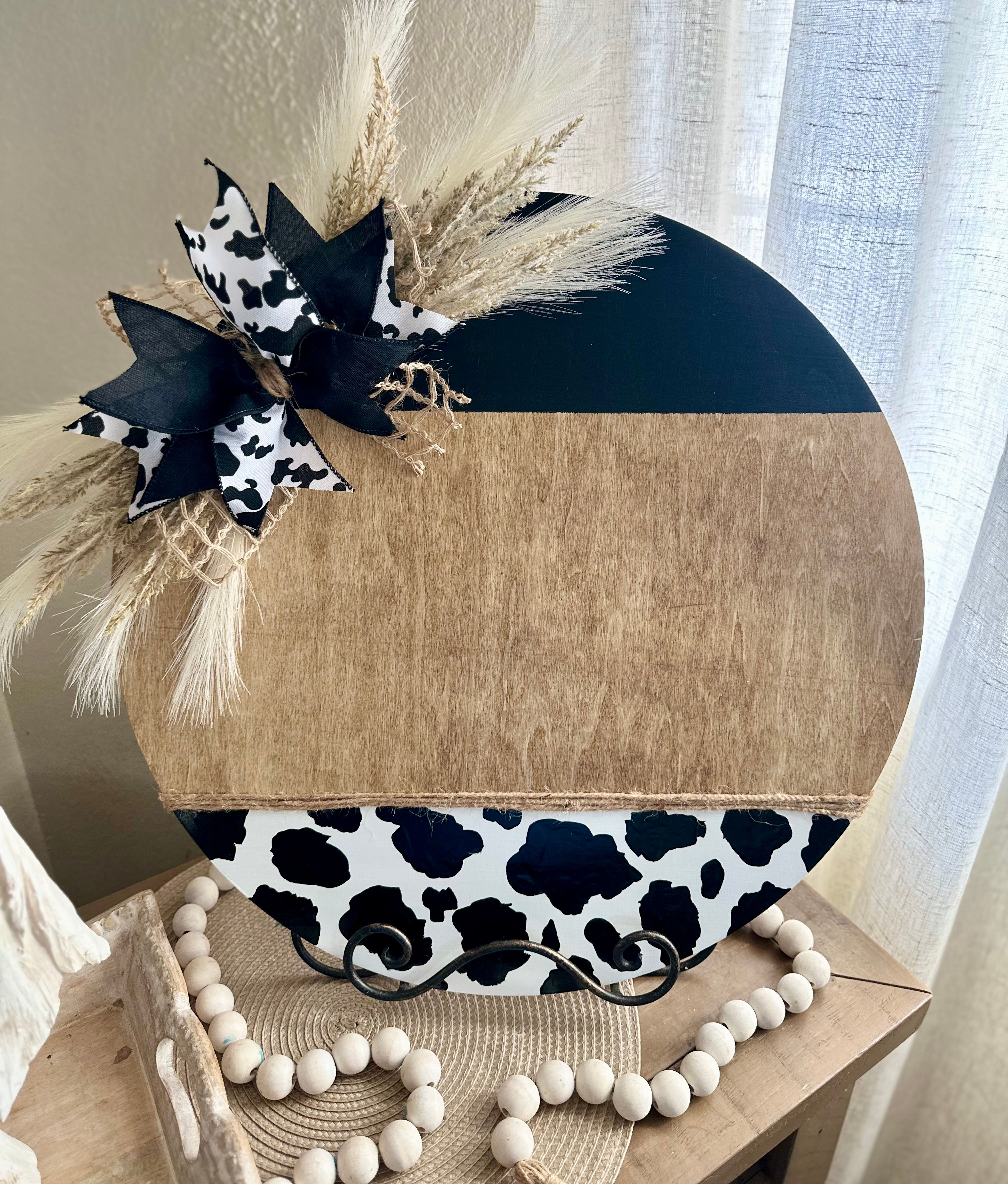 Cowprint Personalized Door Hanger