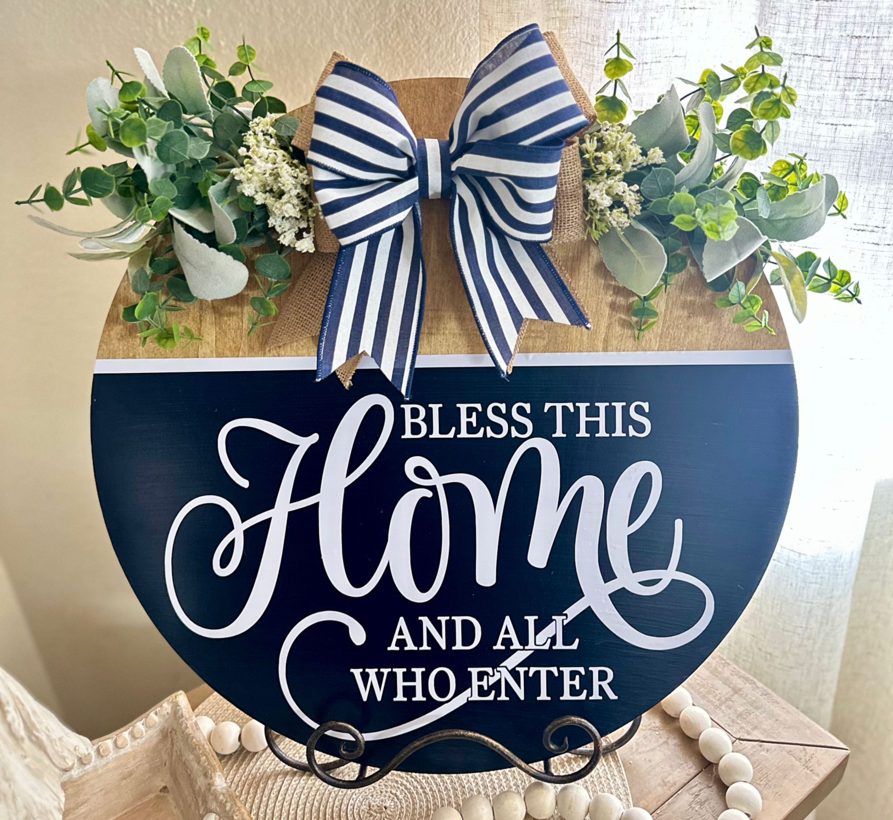 Bless This Home & All Who Enter Door Hanger