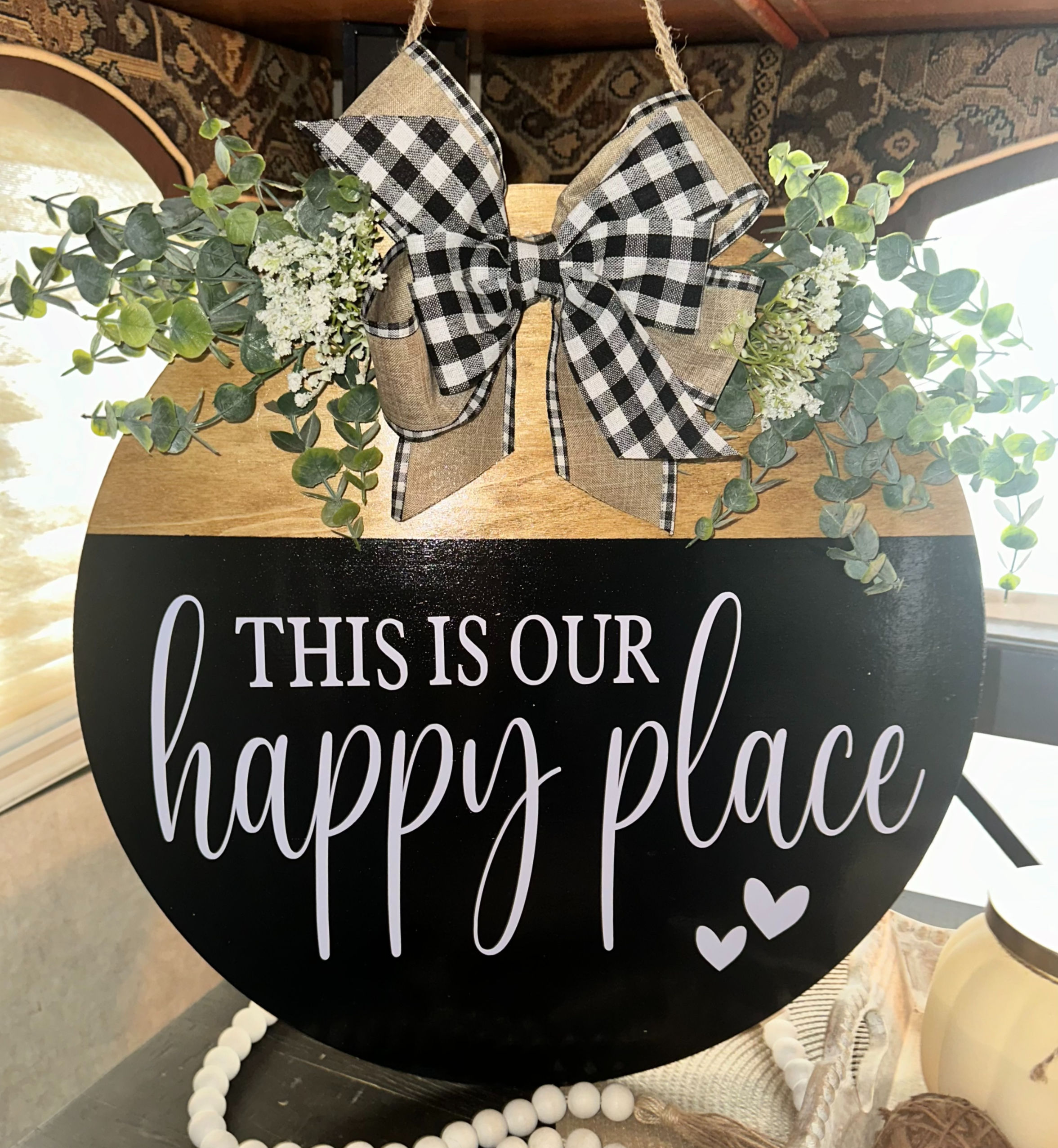 This is our happy place Door Hanger
