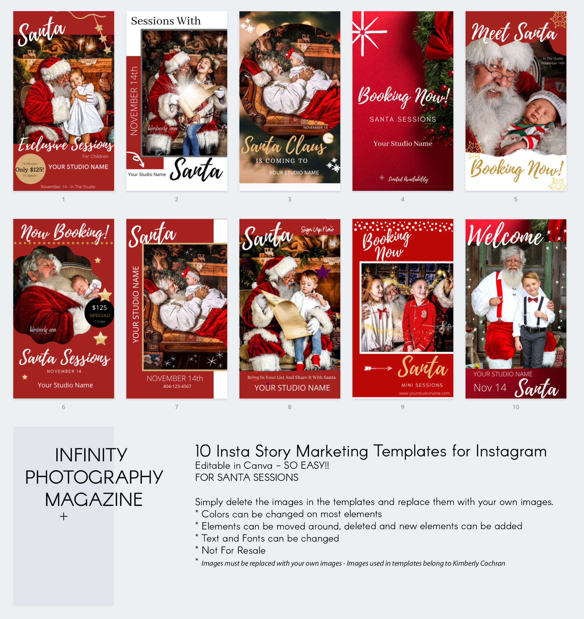 SANTA (kc) Minis marketing template for Insta Stories