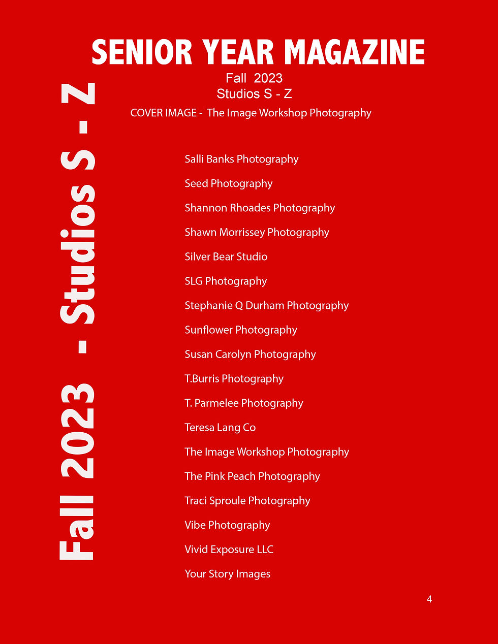 Thumbnail: Senior Year Magazine - Fall 2023- Studios S-Z  (pdf)