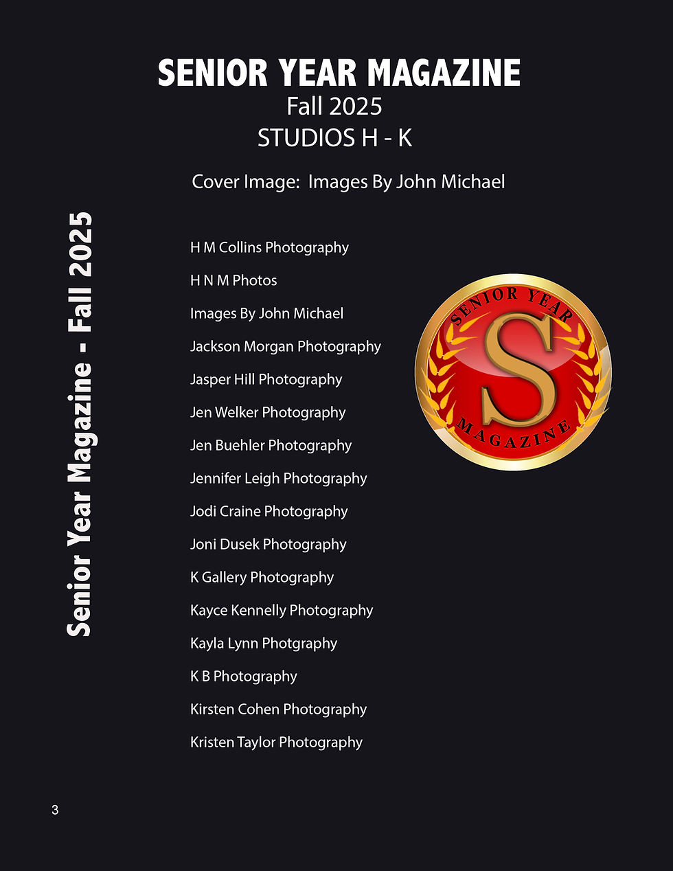 Thumbnail: DIGITAL PDF - Senior Year Magazine - STUDIOS BEGINNING WITH THE LETTERS H - K