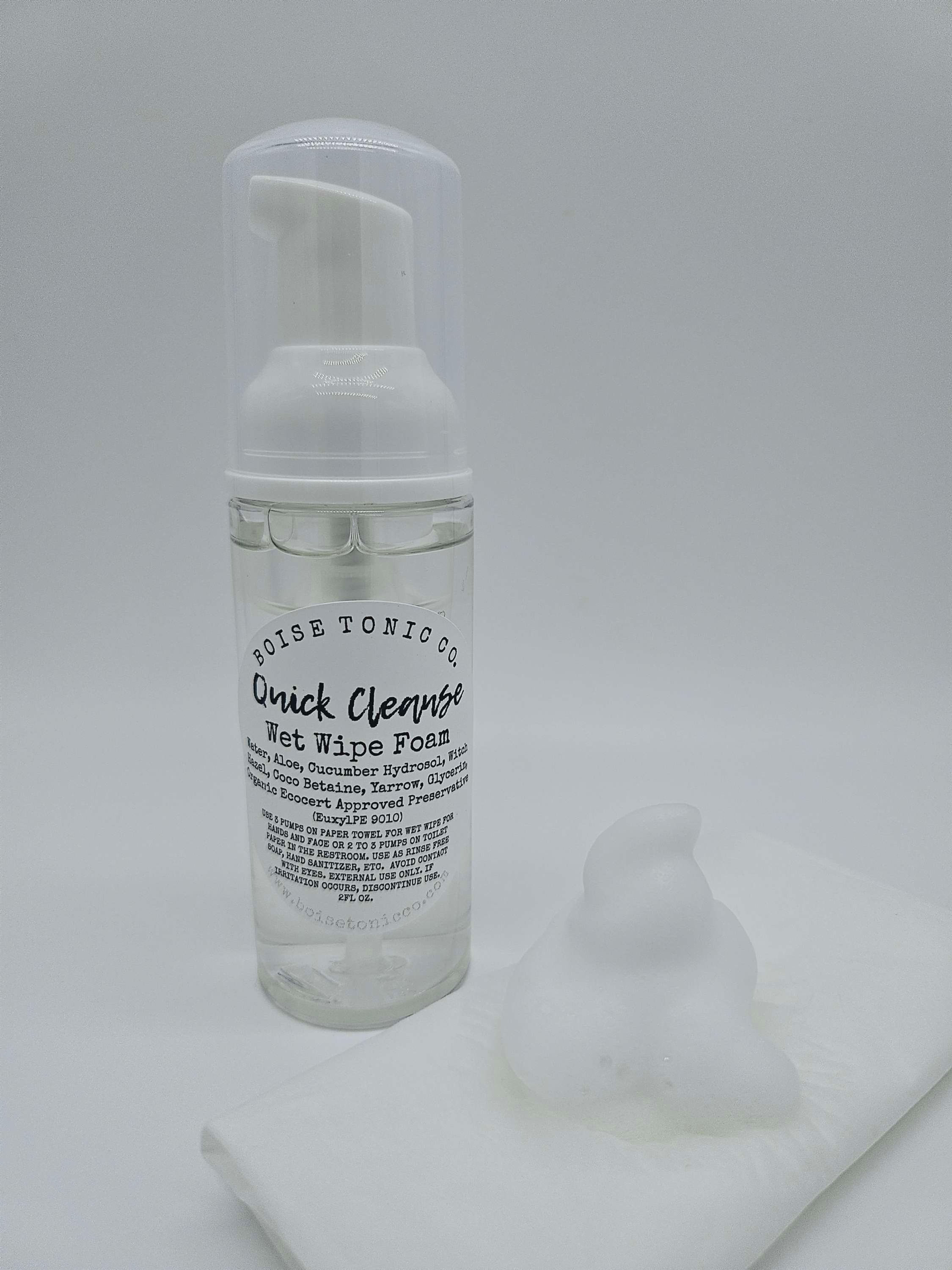 Quick Cleanse: Wet Wipe Foam