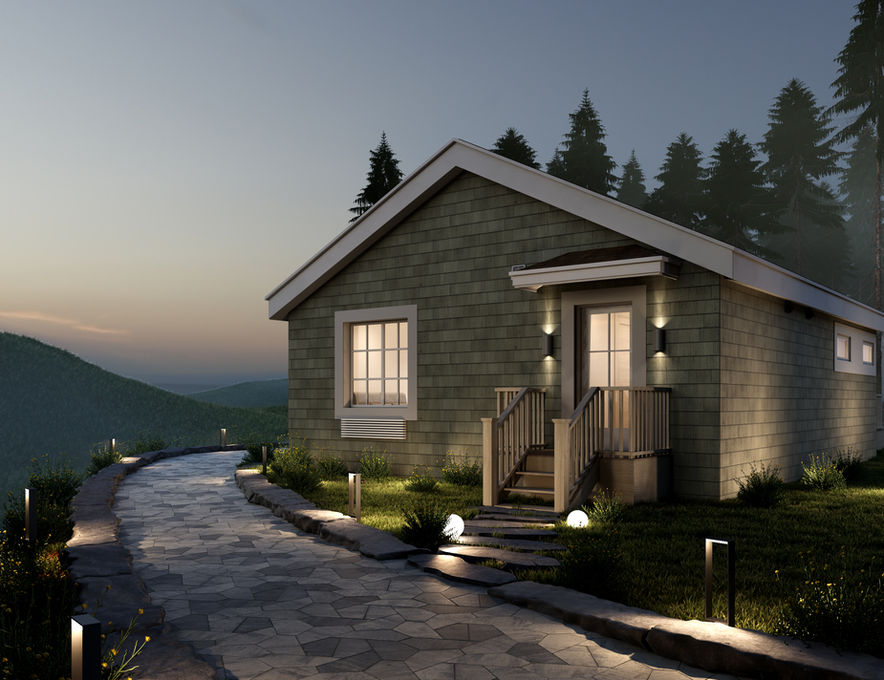 Cabin at Sunset