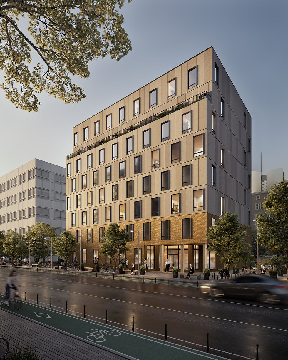 building during sunset