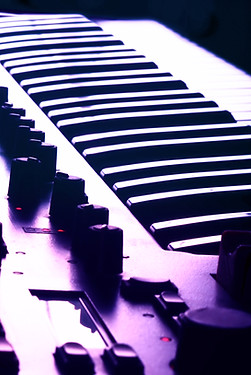 Synthesizer Keyboard Closeup
