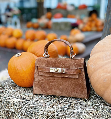 Italian suede handbag