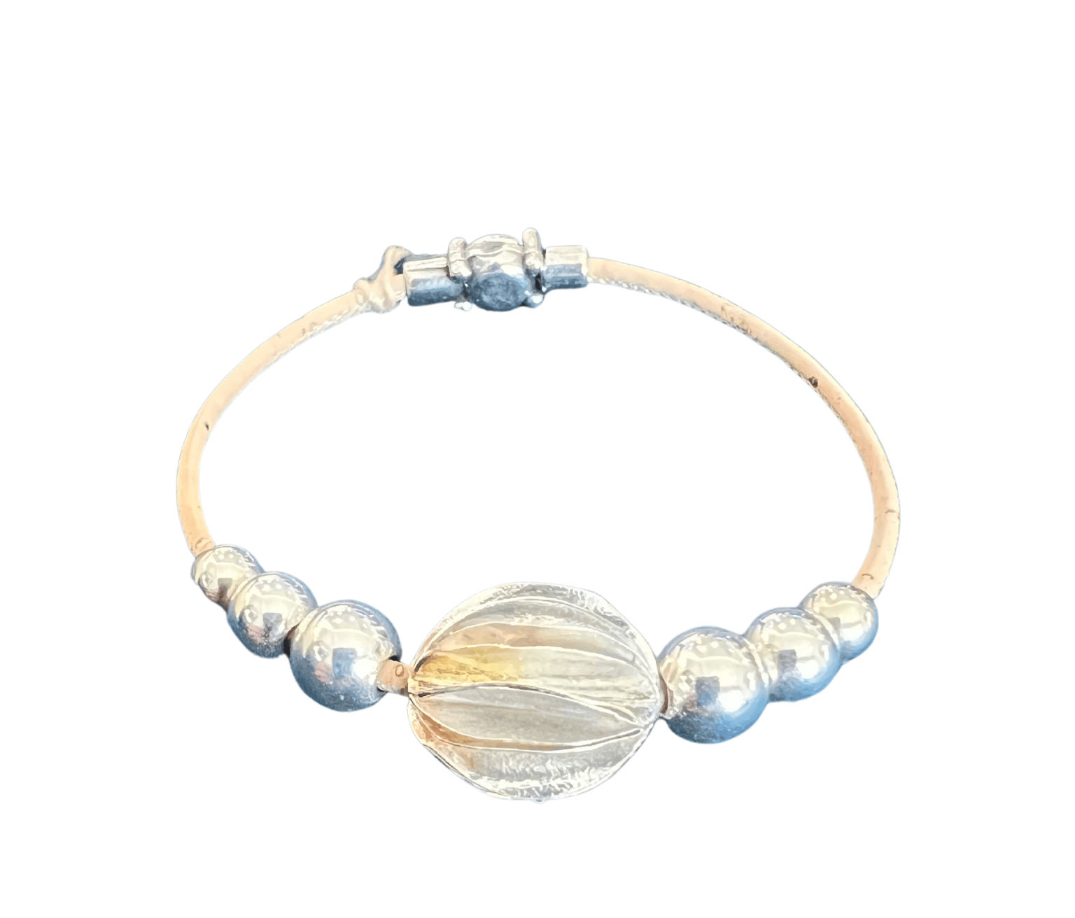 Cork tree designs -natural cork and sterling silver, magnetic closure.