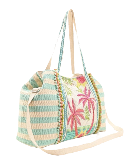 Thumbnail: Palms Away Embellished Beach Tote