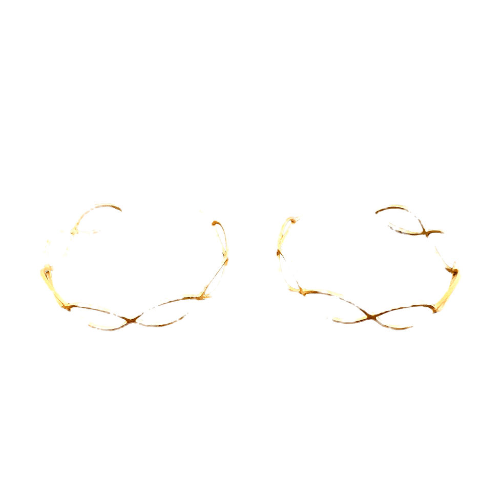 Swirl gold hoop earrings