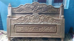 Fully Carved Teak Wooden Bed