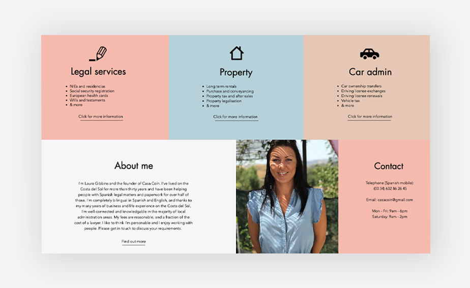 Real estate agent websites: Casa Coin
