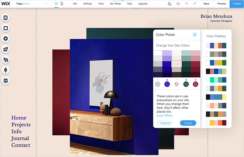Create a services website: Customize your site