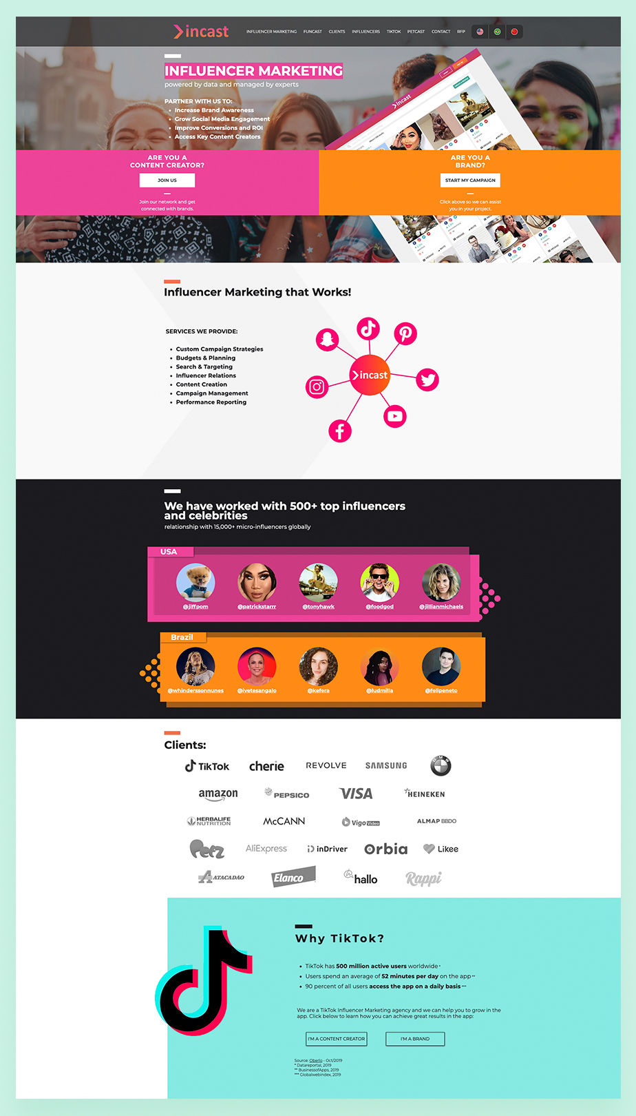 Marketing portfolio example: Incast