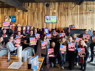 A Red, White & Beautiful Beginning: Our First Ohio Event – Paint & Sip Brunch in Boardman