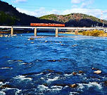 幸福橋から旭川鉄橋