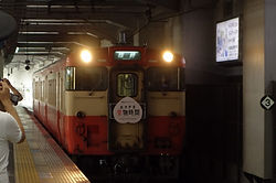 列車入線 岡山