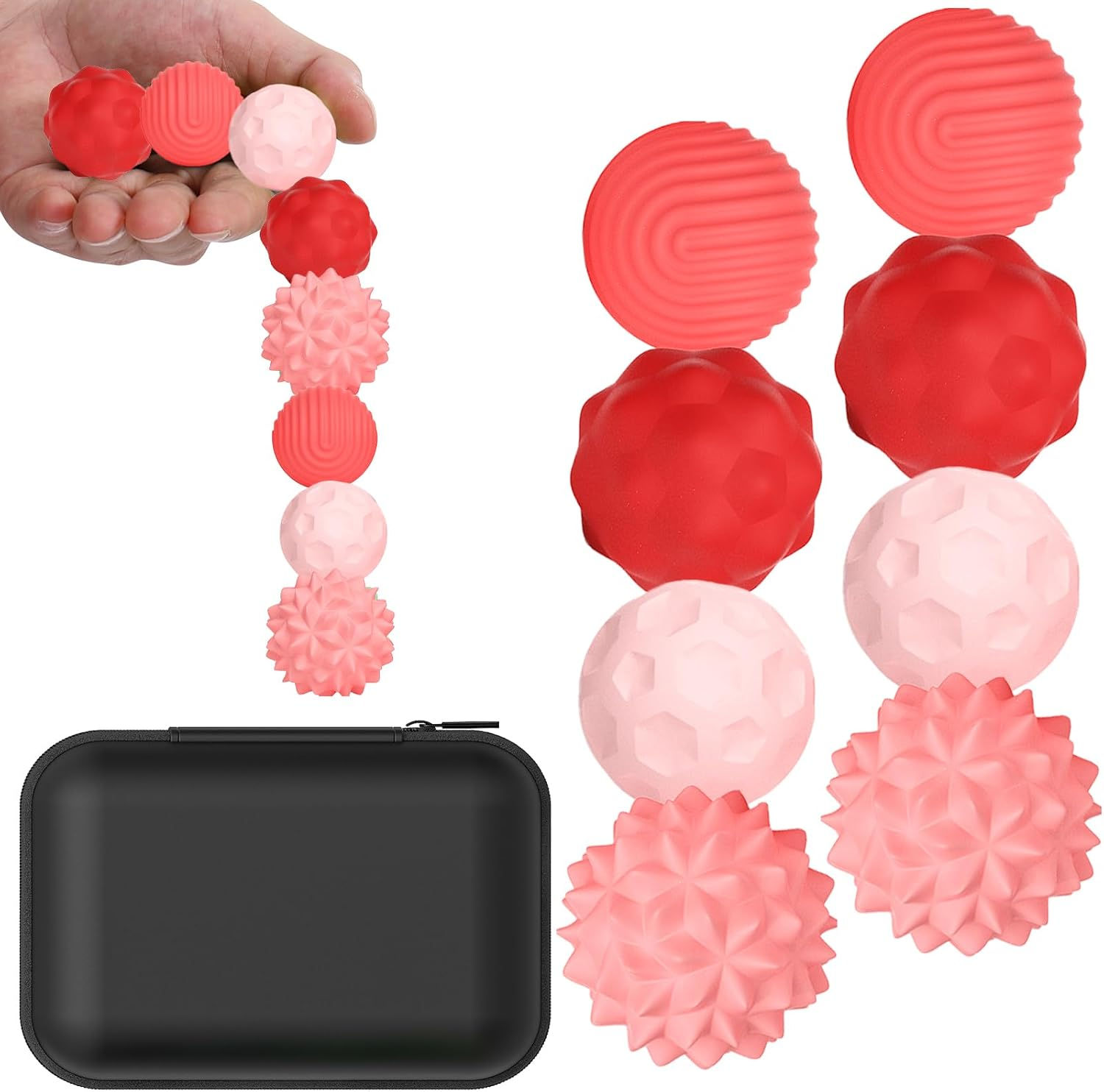BUSOHA Silicone Magnetic Fidget Balls - 6 Pack New Grade Fidget Toys Stress Bal