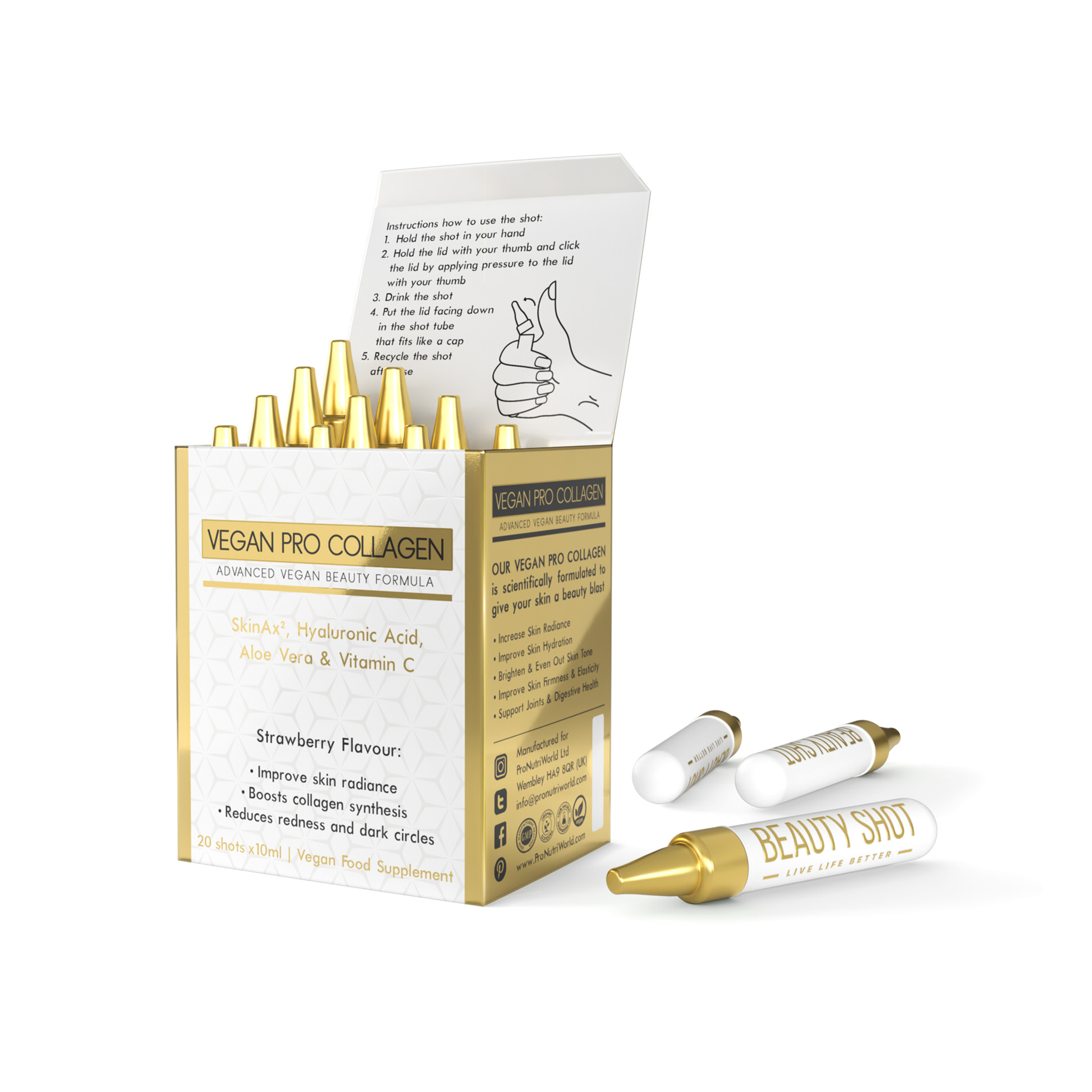 Vegan Pro Collagen 100% Natural,Plant Based - Organic Superfood Drink