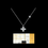 Thumbnail: Stylish Clover Moissanite Platinum Plated Sterling Silver Necklace