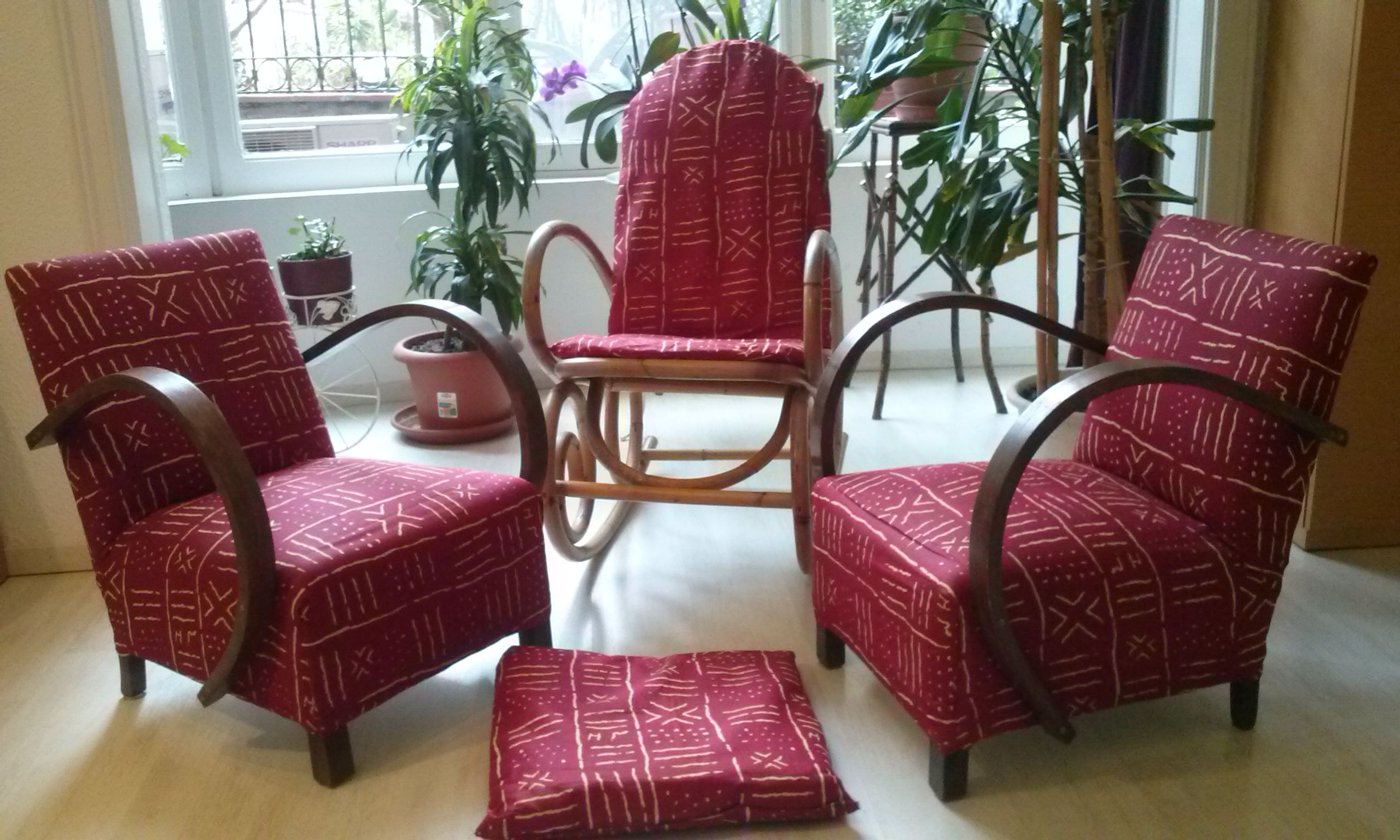 Upholstery with African textiles