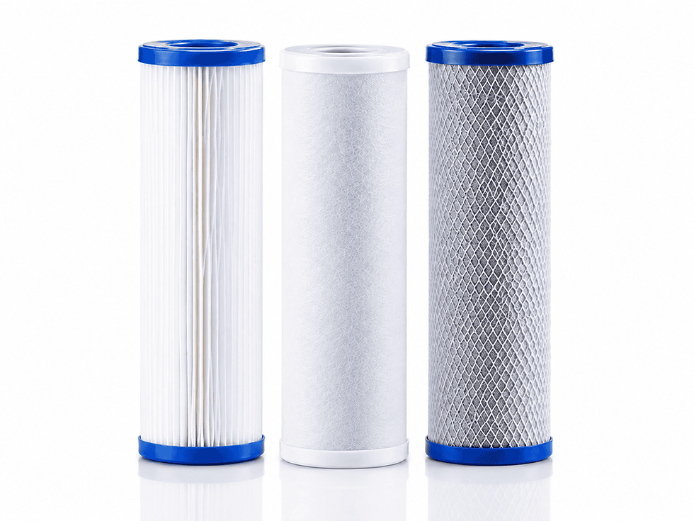 Whole home replacement filter set designed for ongoing water filtration maintenance.