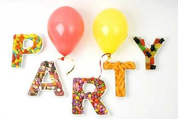 party food and baloons