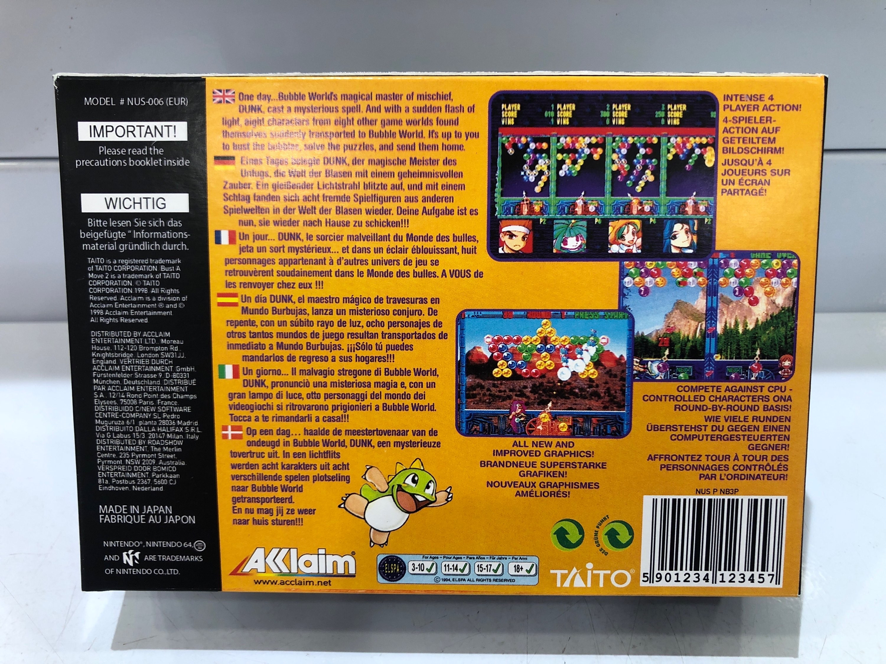 SI Bust a Move 3 DX N64 — imagen 3