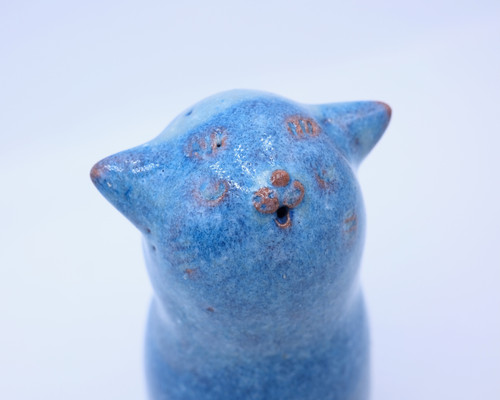 猫の焼き物（Blue） | インタノン