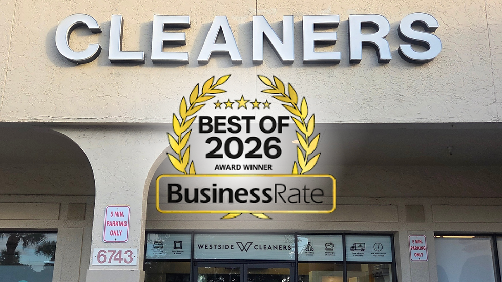 Westside Cleaners Named 2026 Best Dry Cleaner in Jupiter by BusinessRate