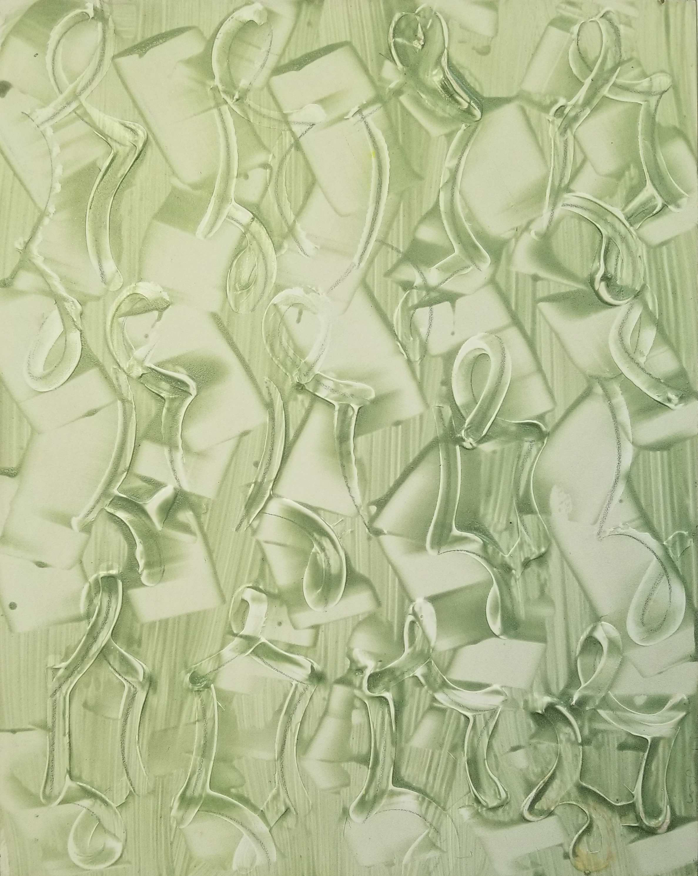 Lynne Golob Gelfman, green triptych