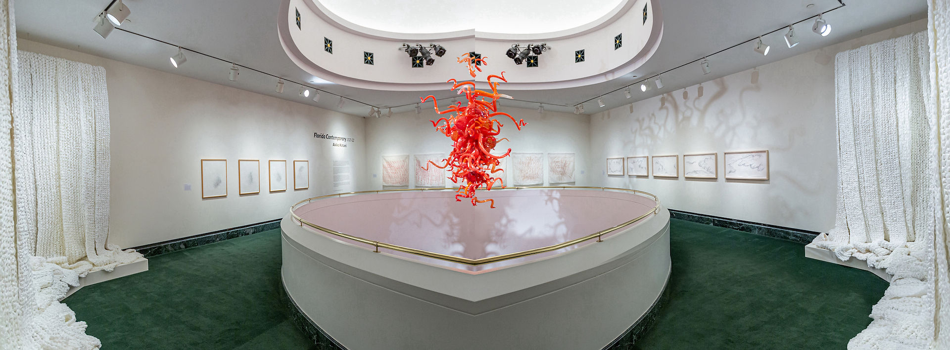 White Falls: Creative Pinellas,  2019,   Crocheted polyethylene,  264 x 240 x 72 in.