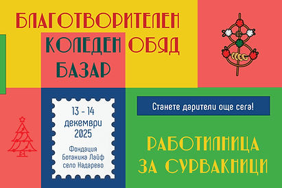Благотворителен обяд с коледен базар и
работилница за сурвакници