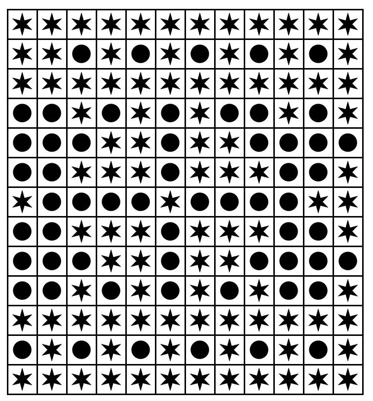 Simple stranded motif with symbols