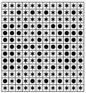 Simple stranded motif with symbols