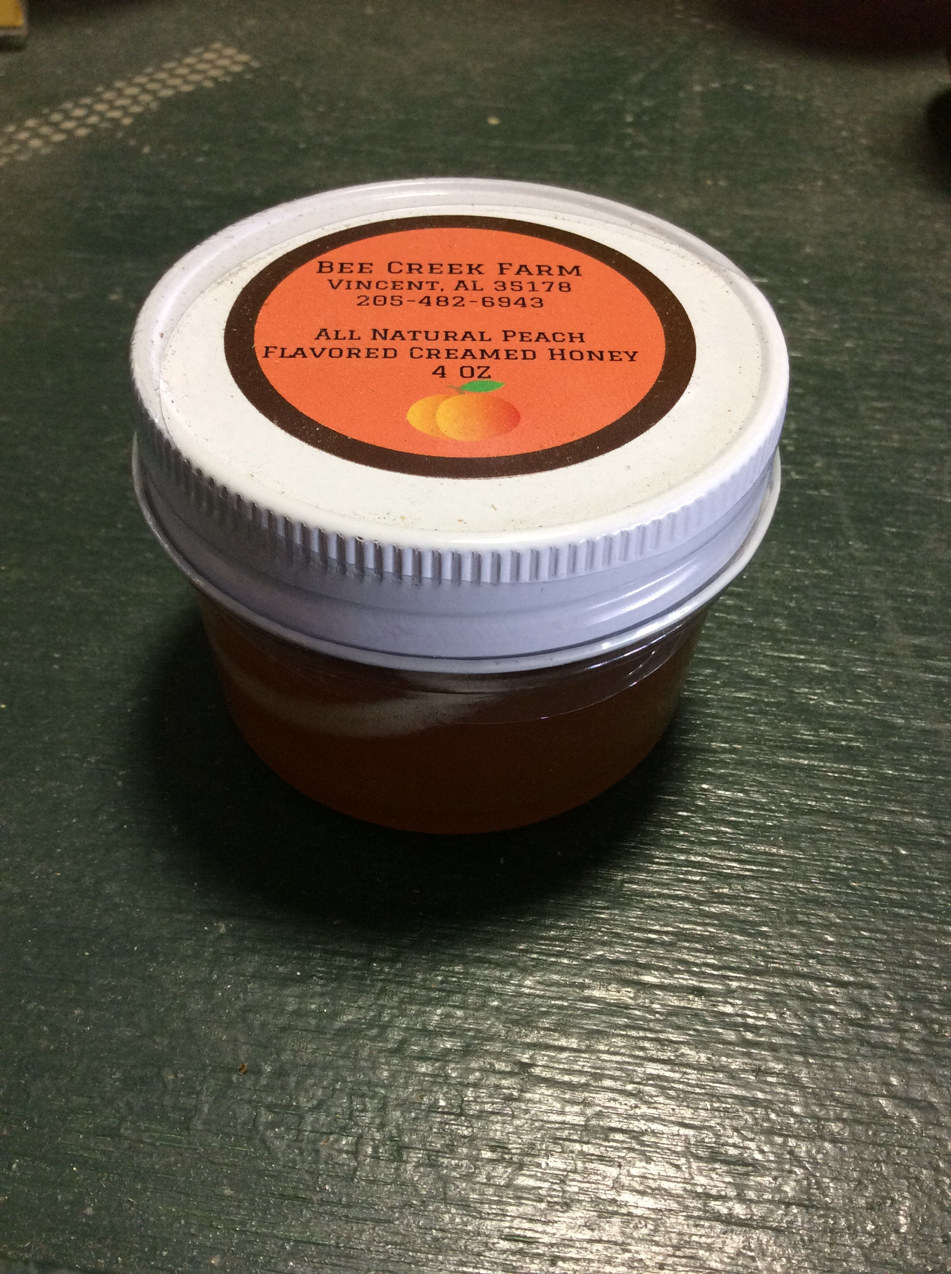 Peach Flavored Creamed Honey