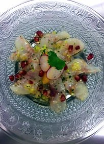 ceviche de dorade à la grenade
