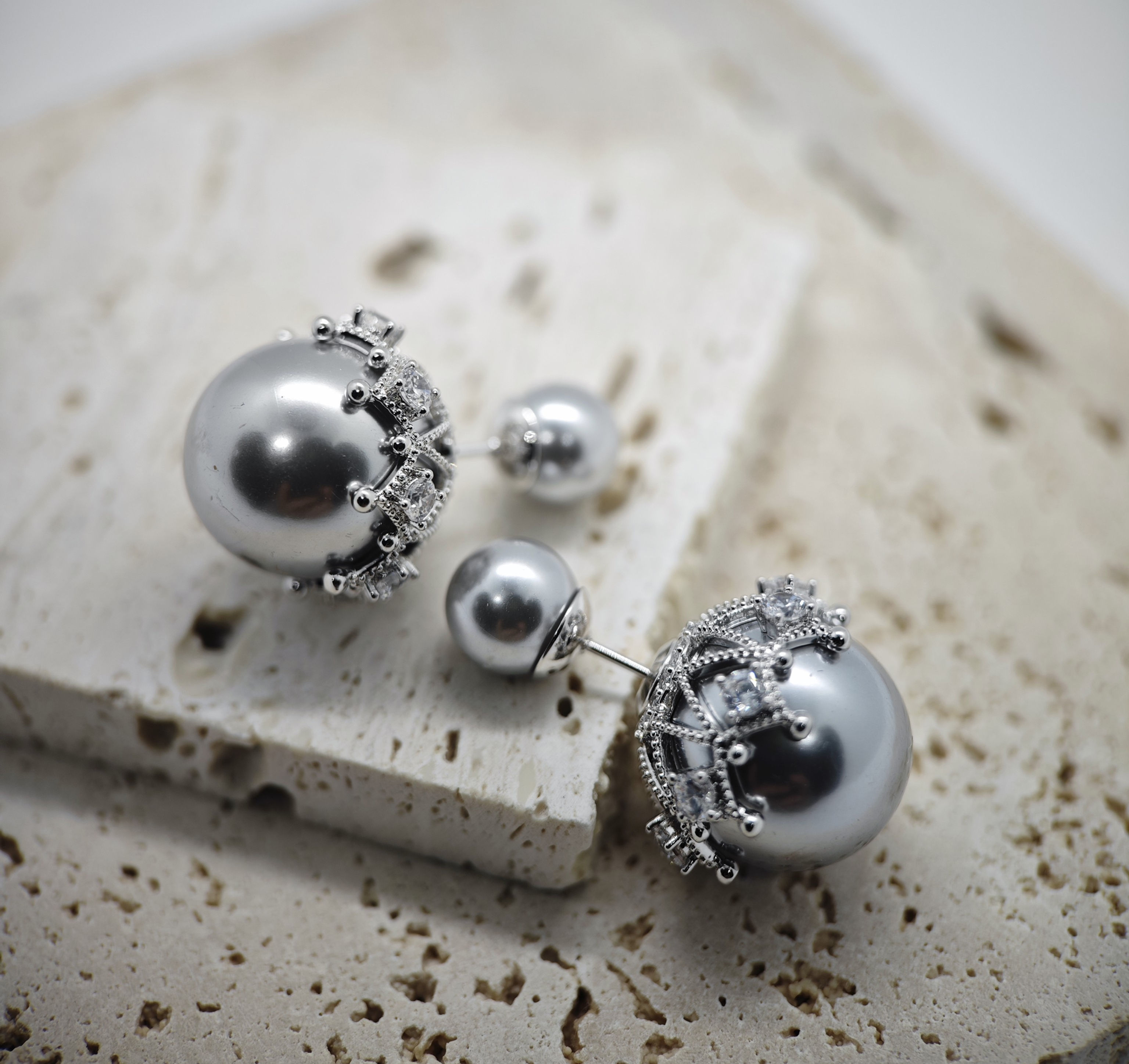 Silver Pearl Earrings