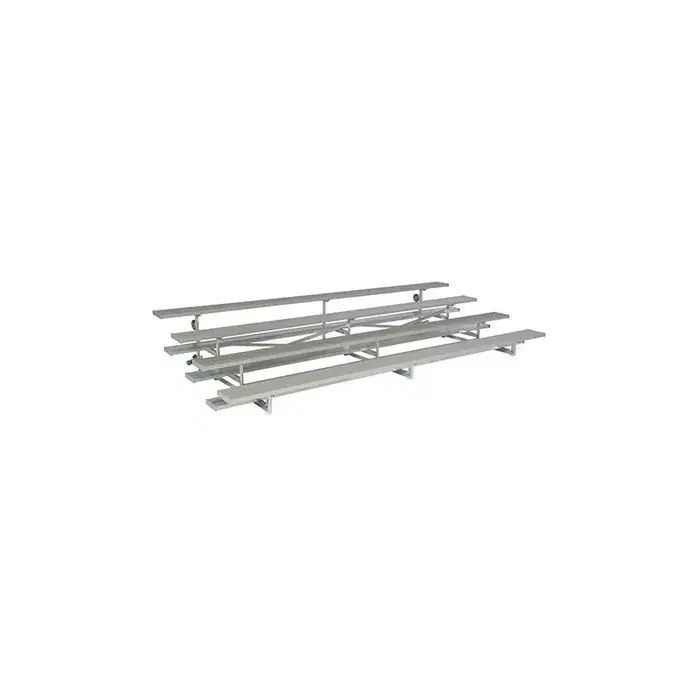 4 Row Tip and Roll Aluminum Bleacher - Shortstop Series