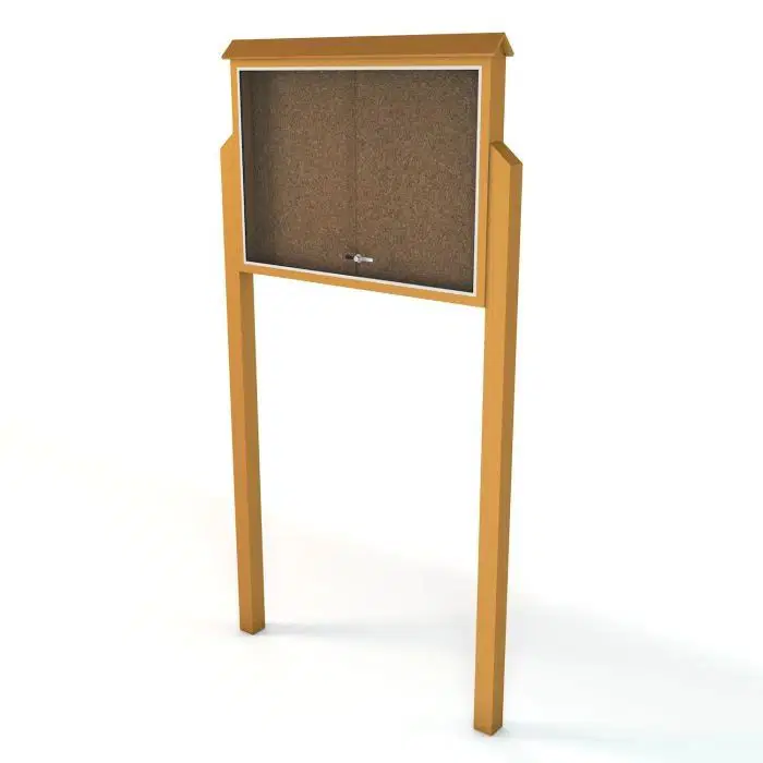 Single-Sided Large Recycled Plastic Message Center with Posts