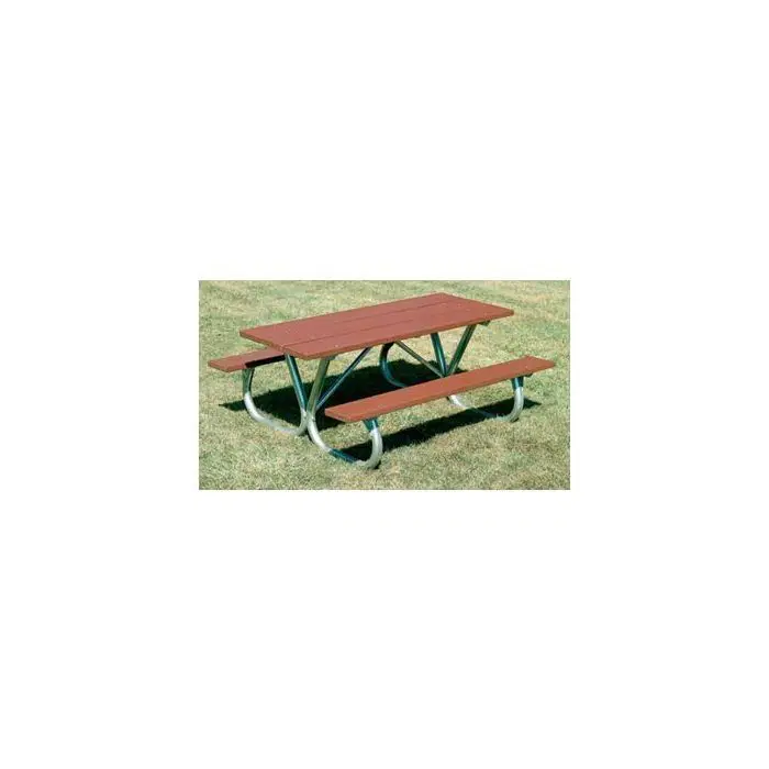 8-Ft. Heavy-Duty Wooden Picnic Table with Bolt-Thru Frame
