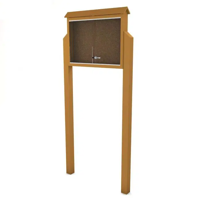 Double-Sided Medium Recycled Plastic Message Center with Posts