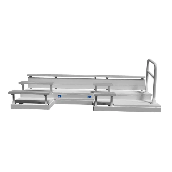 3 Row ADA Aluminum Bleachers with Galvanized Steel Frame