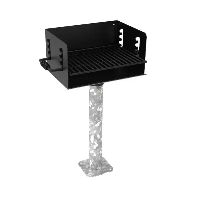 300 Sq. ADA Rotating Pedestal Surface Mount Grill with 3½ O.D. Post