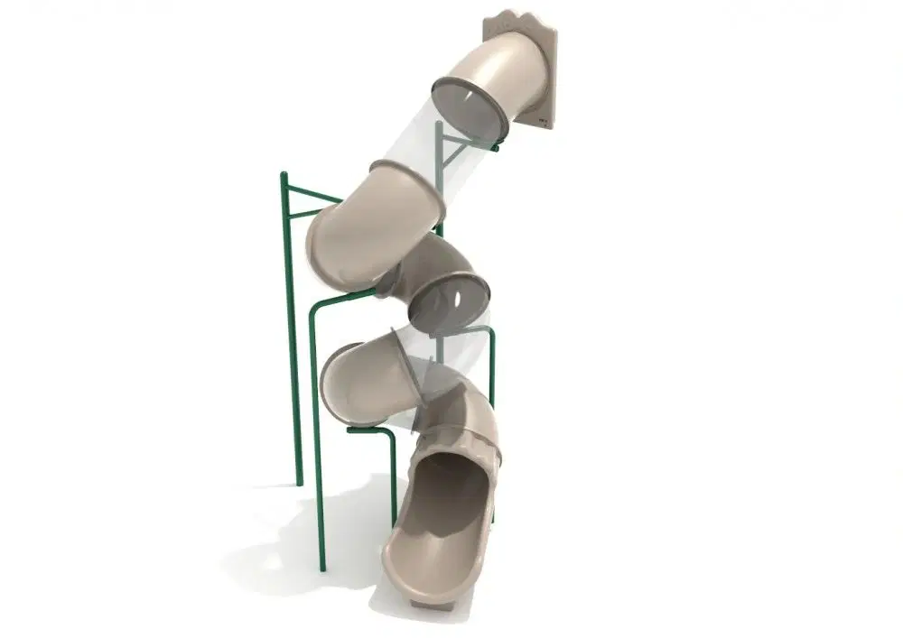 15 Foot Spiral Tube Slide - Slide and Mounts Only