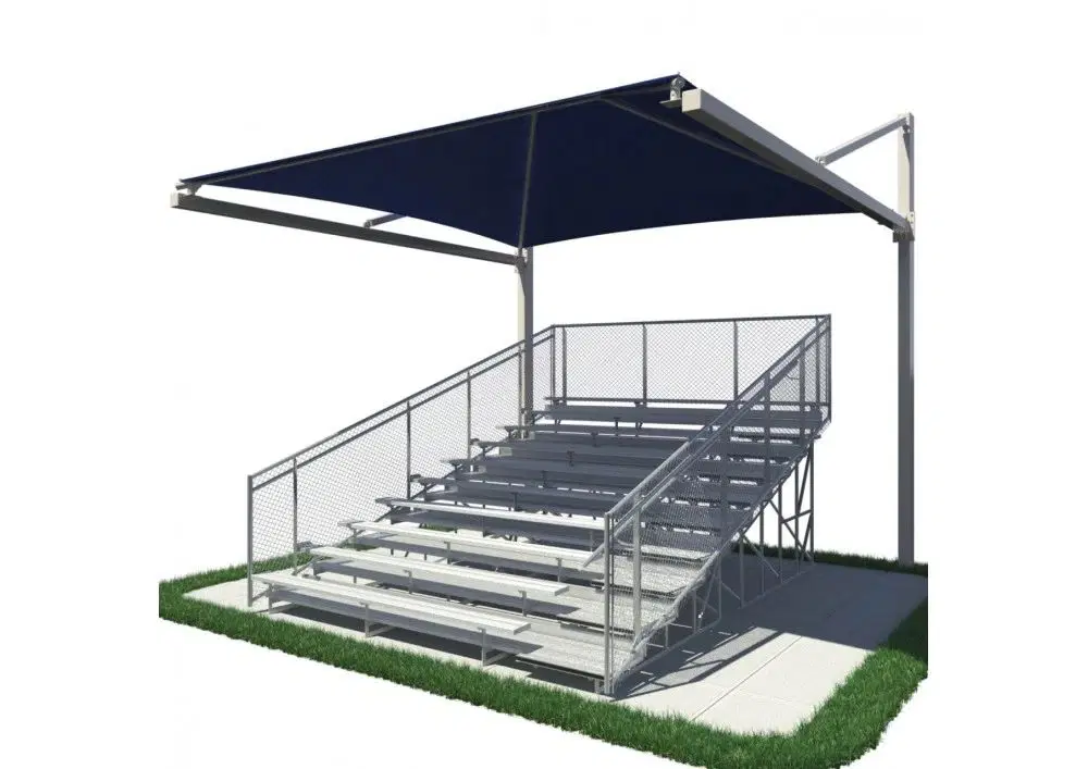 Bleacher Series Suspended Cantilever Fabric Shade