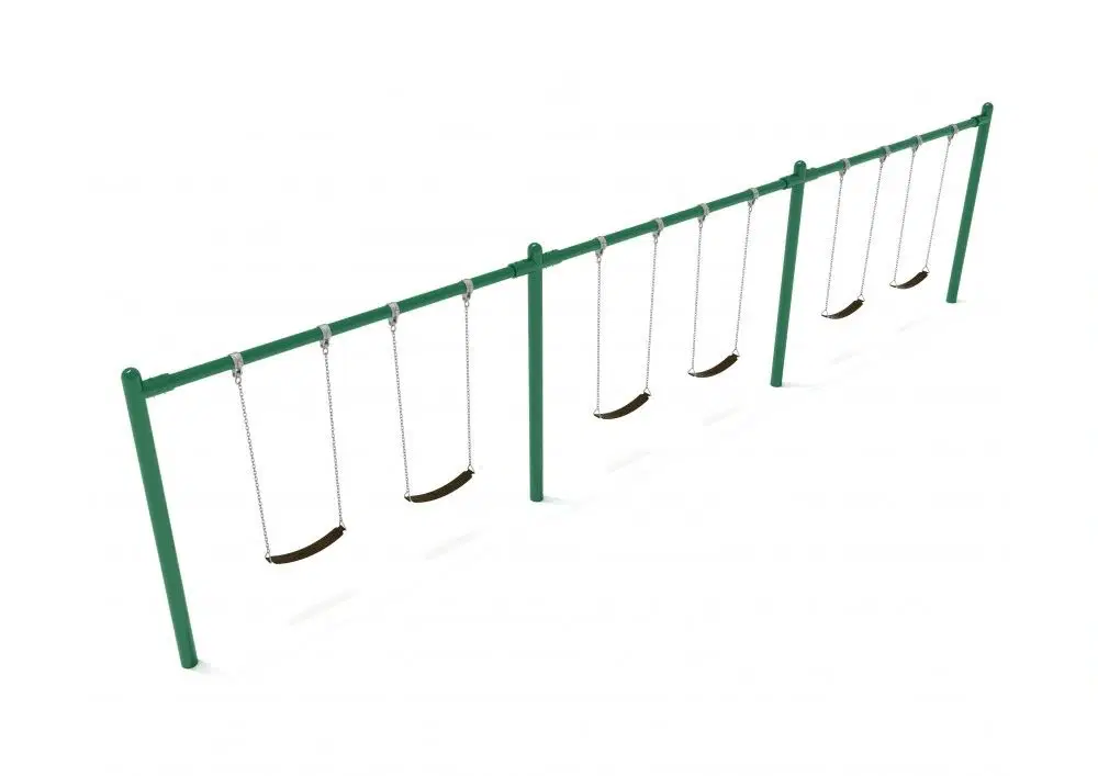 8 feet high Elite Single Post Swing - 3 Bays